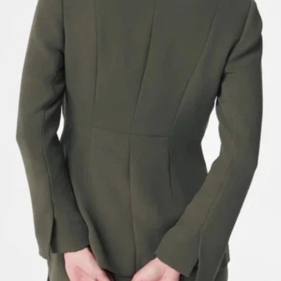 Spanx Crepe Wrap Blazer Midnight Olive Careerwear NWT - Picture 3 of 8